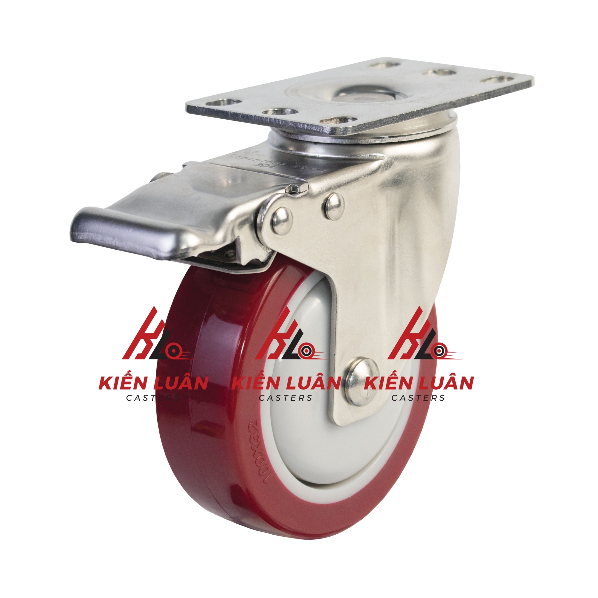 Bánh xe đẩy PU Inox 304 - 3Inch/4Inch/5Inch