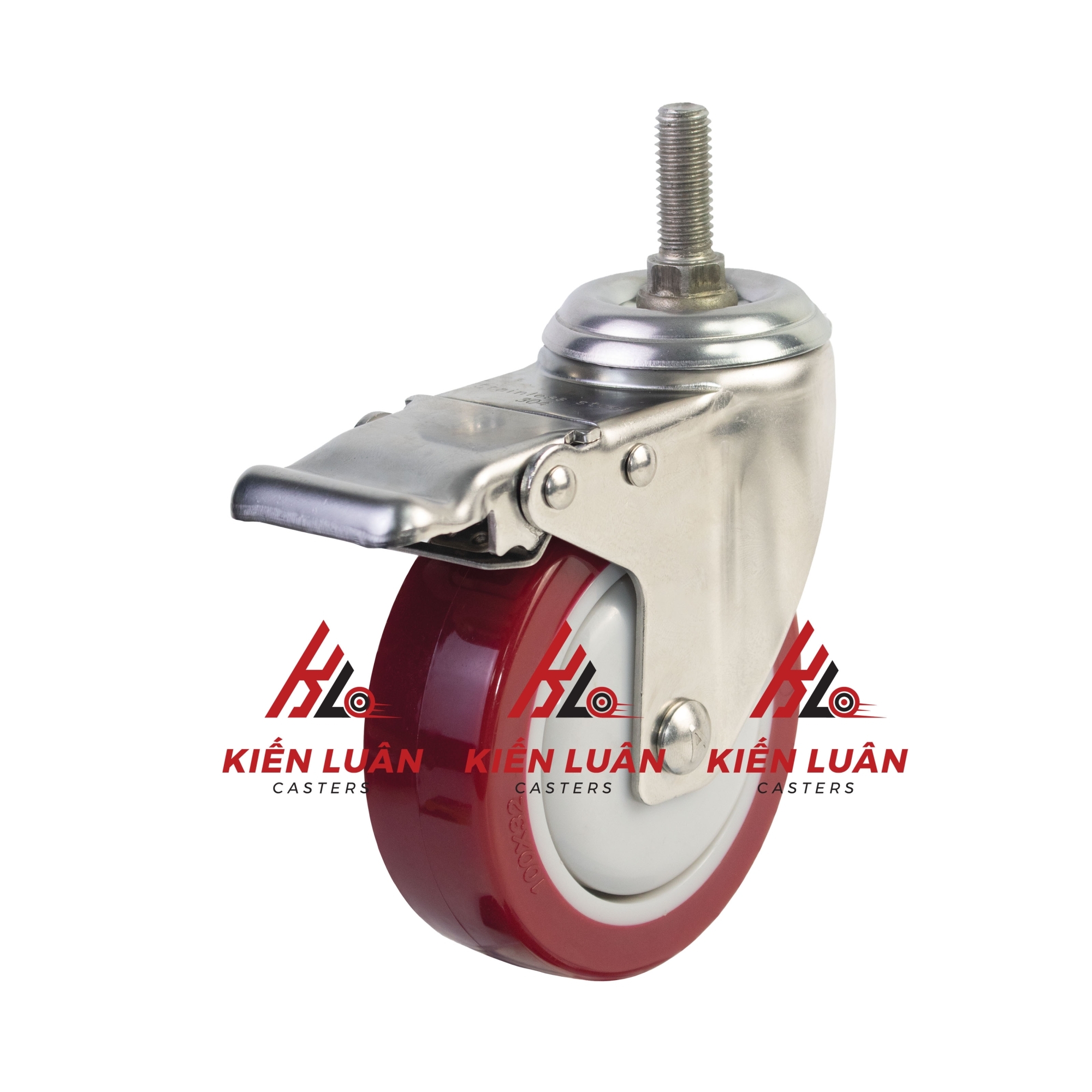 Bánh xe đẩy PU Inox 304 - 3Inch/4Inch/5Inch